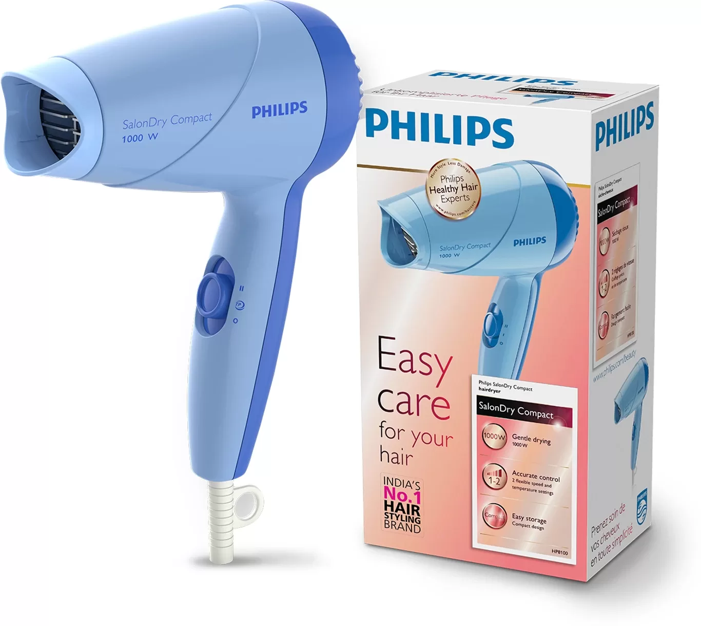 PHILIPS HP8100/60 Hair Dryer (1000 W, Blue)