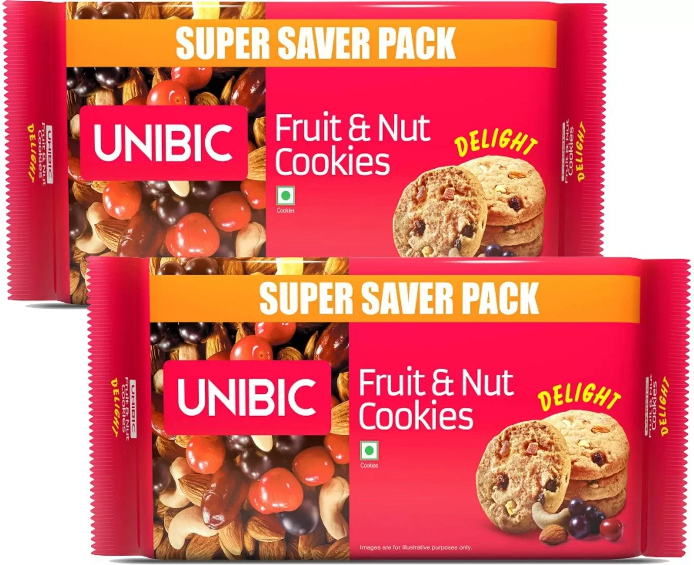 UNIBIC Fruit & Nut Value Pack Cookies Biscuit (2 x 500 g)