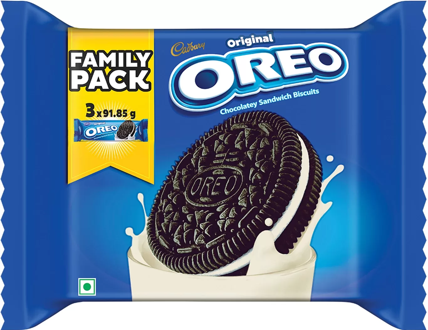 Cadbury Oreo Vanilla Flavour Cream Sandwich Biscuit (275.55 g)