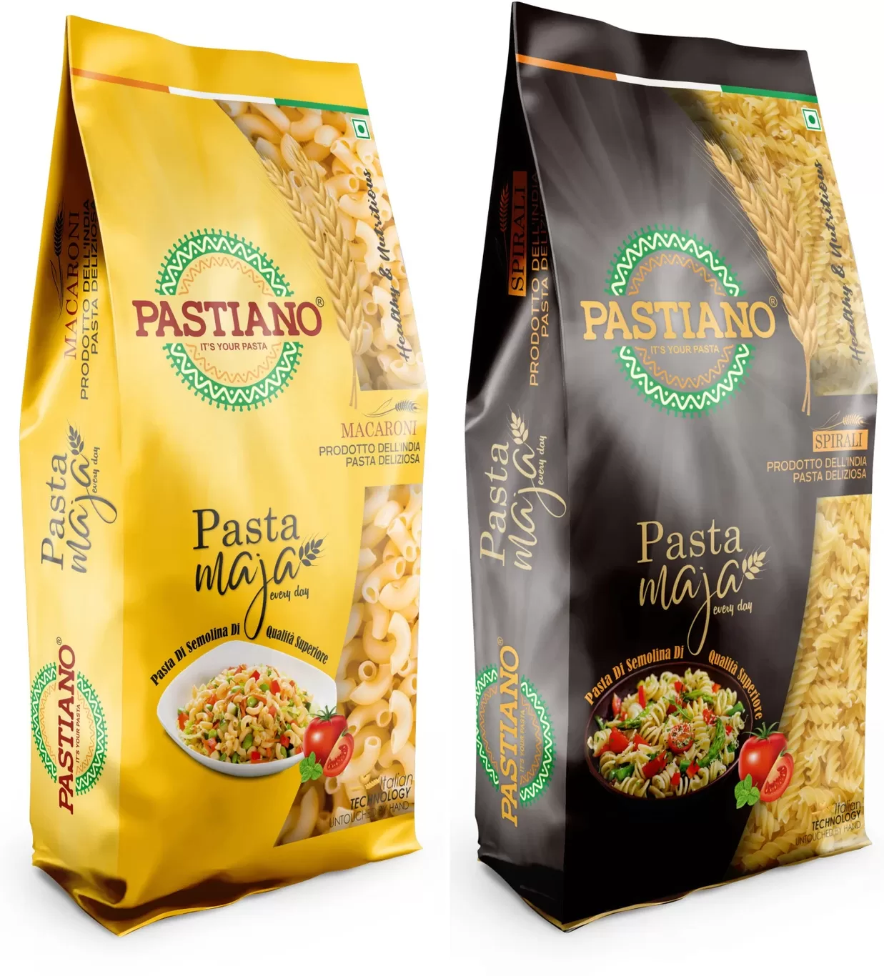PASTIANO MAJA FUSILLI AND MACARONI PASTA- 500 GMS EACH