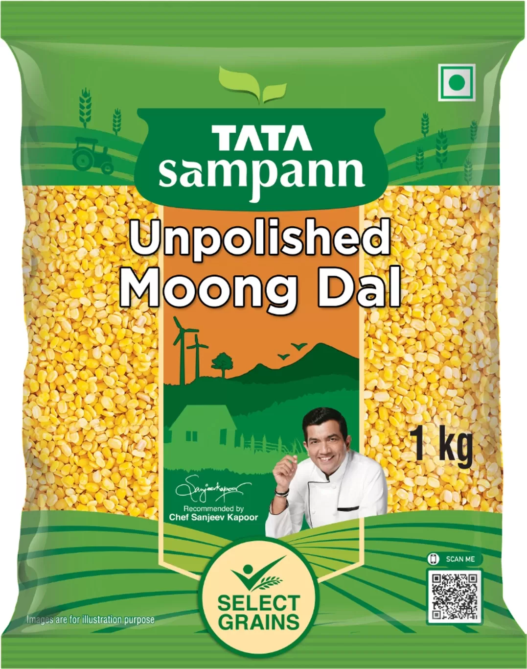 Tata Sampann Yellow Moong Dal (Split) (1 kg)