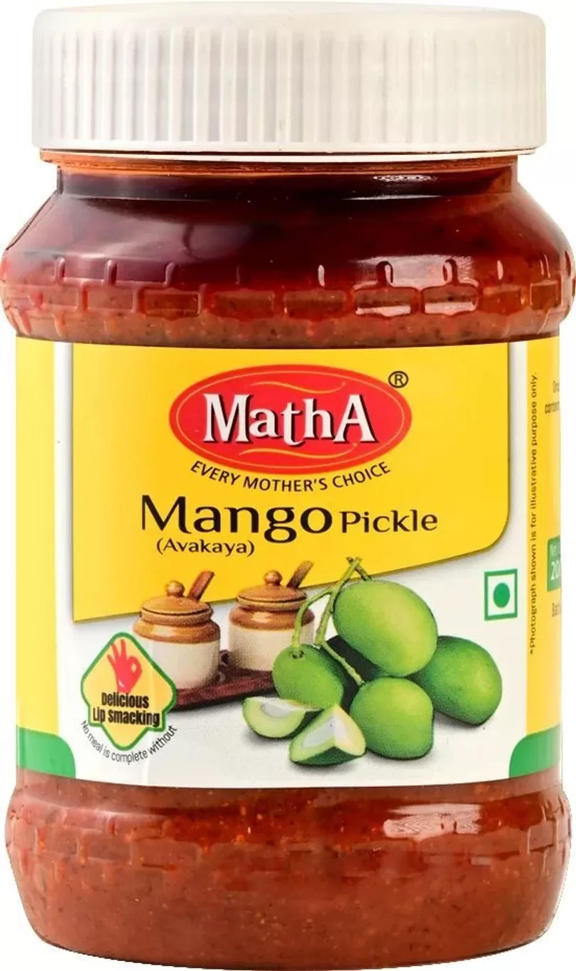 MATHA Mango Avakaya Pickle - Natural Ingredients - Premium Quality Achar Mango Pickle (200 g)