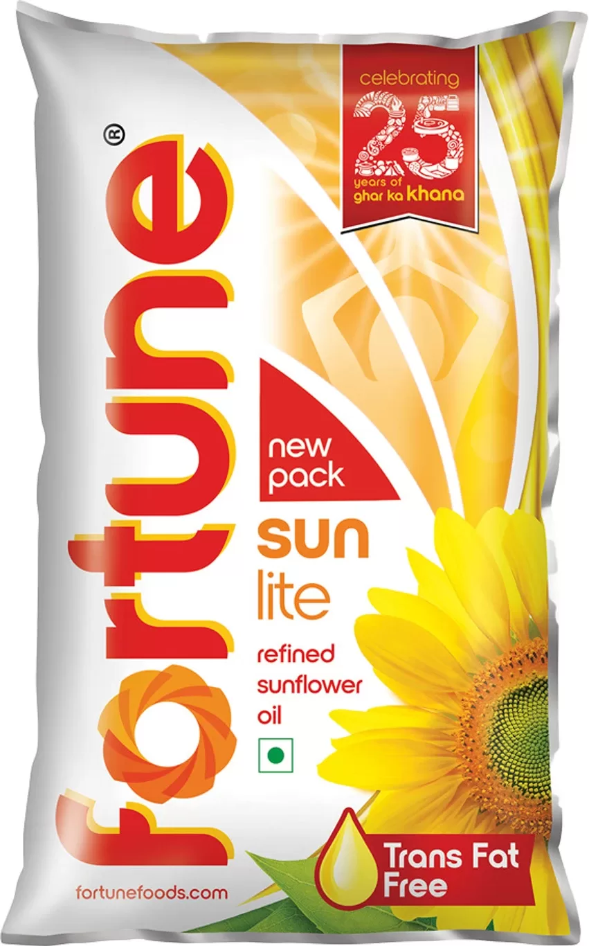 FORTUNE Sunlite Refined Sunflower Oil Pouch (800 g)