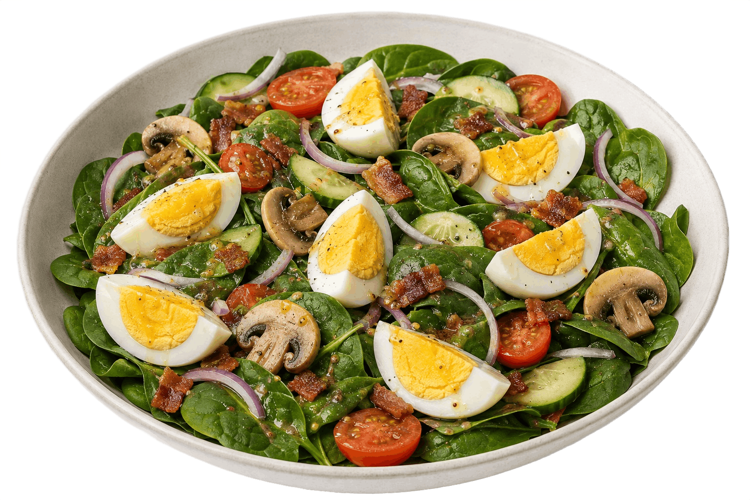 Classic Eggs and Spinach Salad